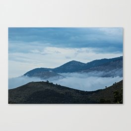Hills Clouds Scenic Landscape Canvas Print