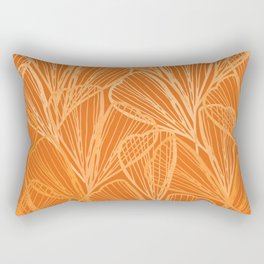 Modern Garden in Orange Rectangular Pillow