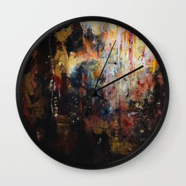 Dominion - by Jenny Bagwill Wall Clock | Modern, Intense, Mancave, Jennybagwill, Black, Conflict, Steampunk, Acrylic, Teenroom, Moody 