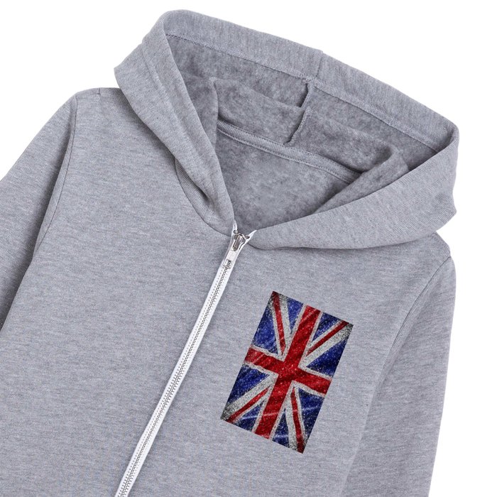 Glitter Union Jack Flag UK Kids Zip Hoodie by Newyorker01 Society6