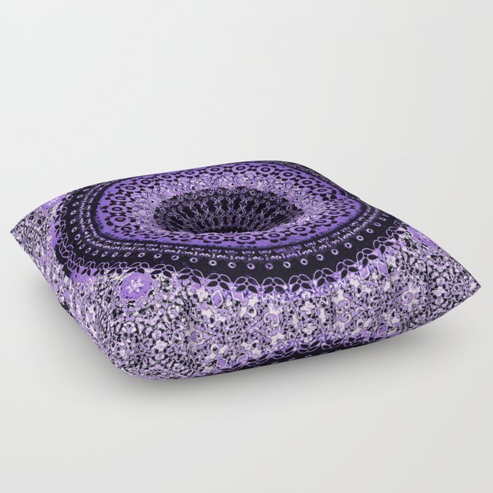 Purple Tapestry Mandala Floor Pillow