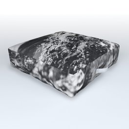 Running hand through the water, under the blue again black and white photograph / art photography Outdoor Floor Cushion