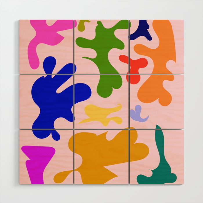 15 Henri Matisse Inspired 220527 Abstract Shapes Organic Valourine Original Wood Wall Art