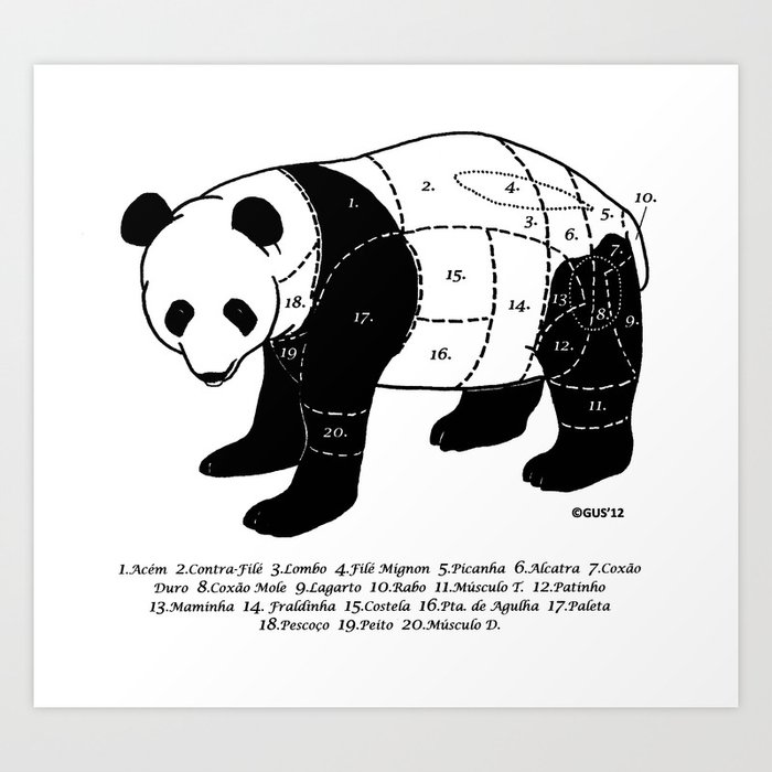 Churrasco de Panda  Art Print