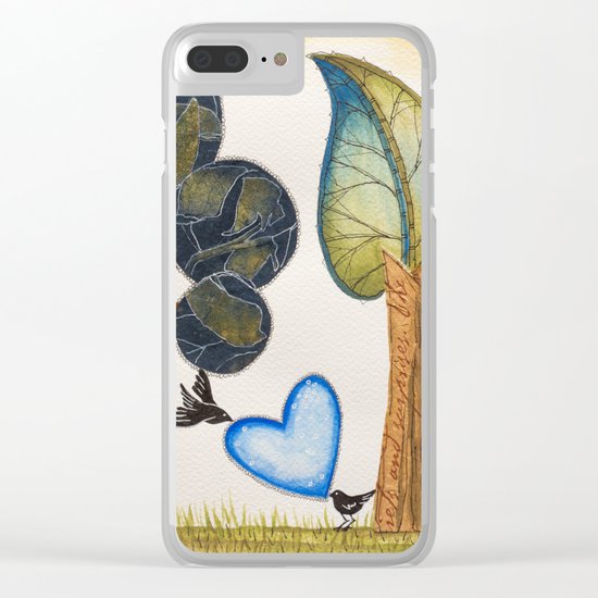 Birds in love Clear iPhone Case