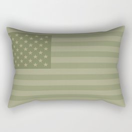 Camo Stars and Stripes – USA Flag in Military Camouflage Colors [FalseFlag 1] Rectangular Pillow