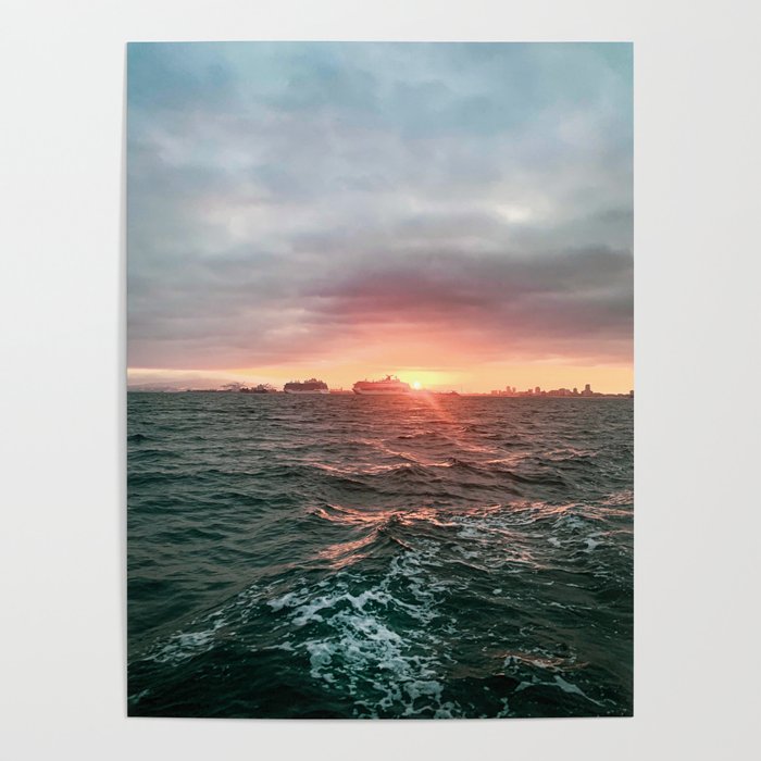 Sunset at Sea - Landscape Photography Poster