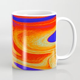 Sky Colorful swirl abstract orange and blue  Mug