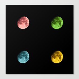 SuperMoon and her Lunatic Friends Canvas Print