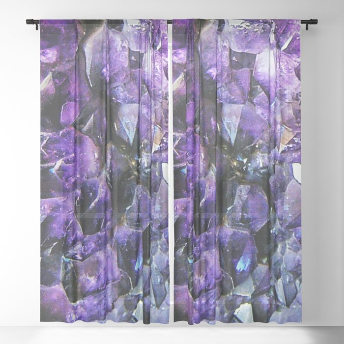 Amethyst Geode Sheer Curtain