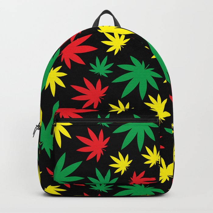 Rasta Weed Pattern Backpack