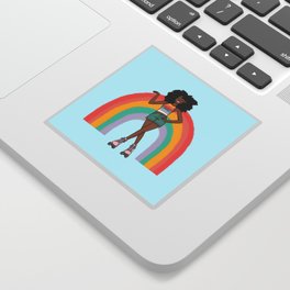 Rainbow Skater Sticker