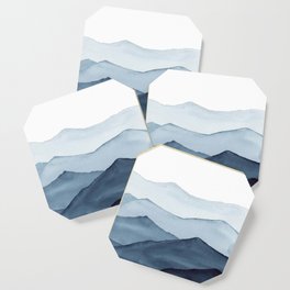 abstract watercolor mountains Coaster