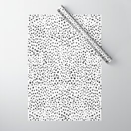 Dalmatian Spots - Black and White Polka Dots Wrapping Paper