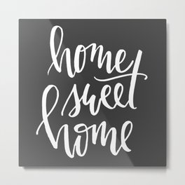 Home Sweet Home Metal Print | Pop Art, Abstract, Typography, Mixed Media 