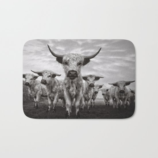 Highland Cattle Mixed Breed Mono Bath Mat