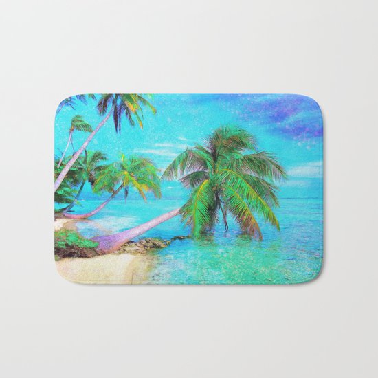 Palms on the Bay Bath Mat