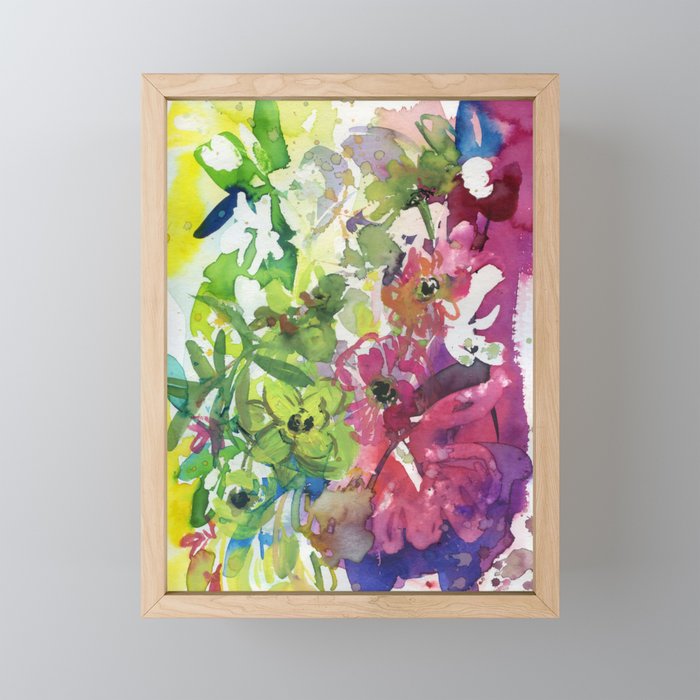 in shadow: orchid Framed Mini Art Print