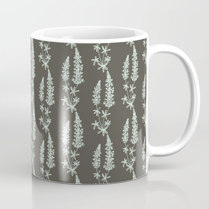 Purple lupine wildflower seamless pattern. Coffee Mug