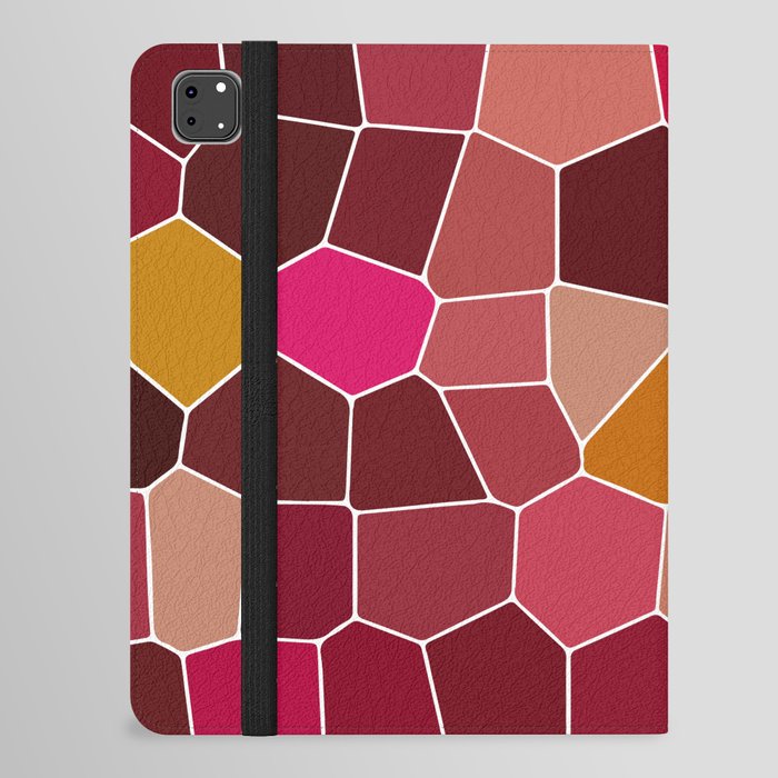 Hexagon Abstract Pink_Olive iPad Folio Case