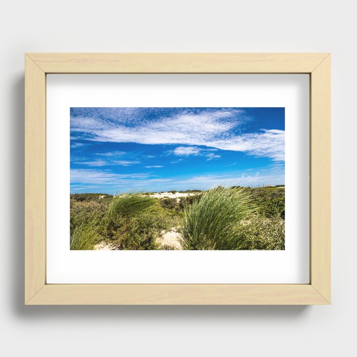 Hoek van Holland Dunes with grass Recessed Framed Print