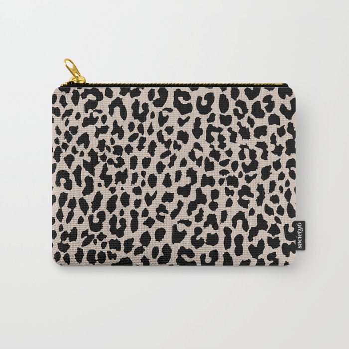 Tan Leopard Carry-All Pouch