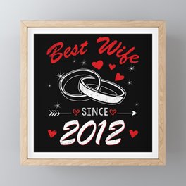 Best Wife 2012 Hearts Day Valentines Day Framed Mini Art Print