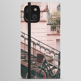 Bike in Paris Pink City Photography  iPhone Wallet Case