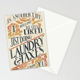 Laundry and Taxes | Everything Everywhere All At Once Quote Stationery Card