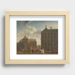 The New Church and the Town Hall on the Dam in Amsterdam, Isaac Ouwater, c. 1780 - c. 1790 Recessed Framed Print