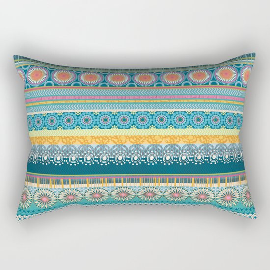 Blue Streaks Rectangular Pillow