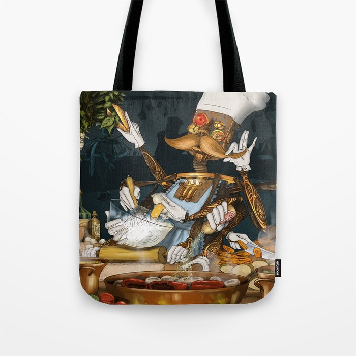 Robot Chef Tote Bag By Mariamahar Society6 Robot Chef Tote Bag