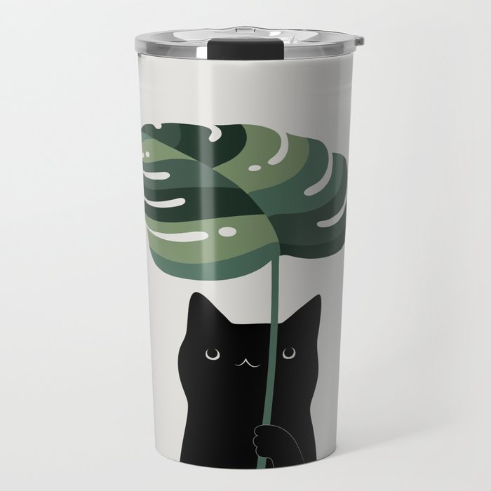 Cat and Plant 16 Travel Mug