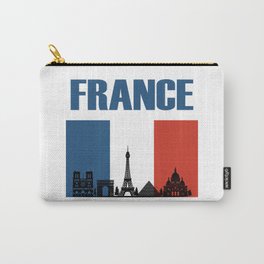 France Travel - French Flag Carry-All Pouch