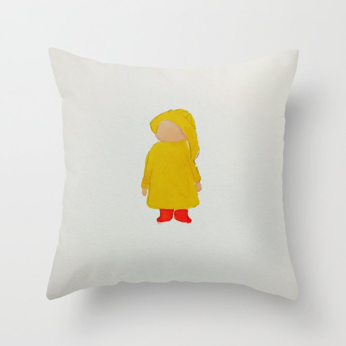 Toddlers April Showers Rainy Day Hand Painted Watercolor Throw