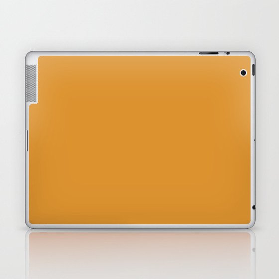 Mid-tone Brown-orange Solid Color Pairs Pantone Autumn Blaze 15-1045 TCX - Shades of Orange Hues Laptop & iPad Skin