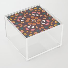 dark back citrus kaleidoscope Acrylic Box