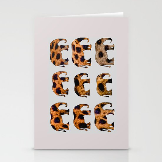 CHEETAH ELEPHANTS Stationery Cards