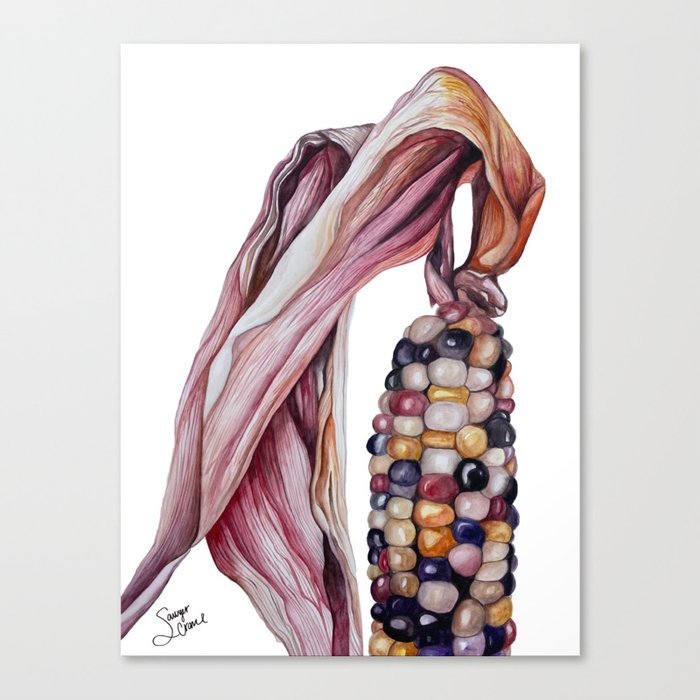 Rainbow Corn Canvas Print