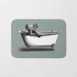 Elephant in Bath Bath Mat