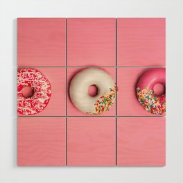 Pink Doughnuts Wood Wall Art