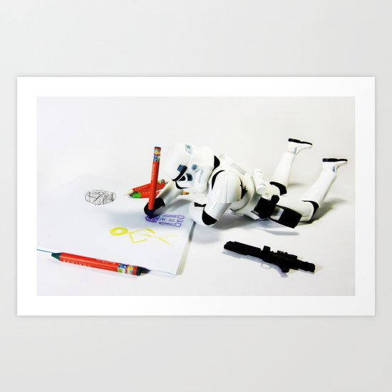 Drawing Droids Art Print