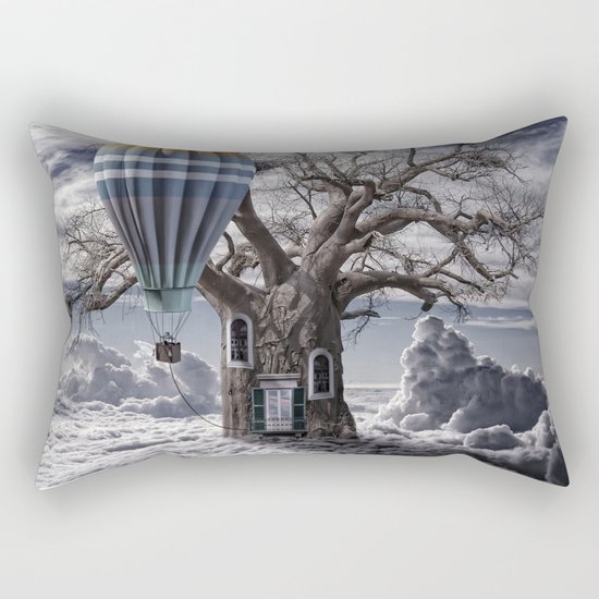 Home tree up in the clouds Rectangular Pillow