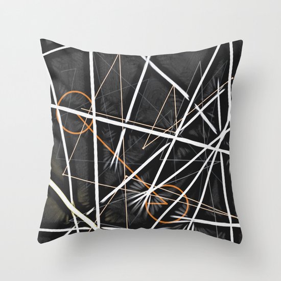 geometric interactions Throw Pillow