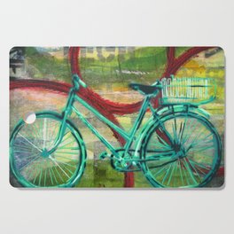 Green Bike Cutting Board