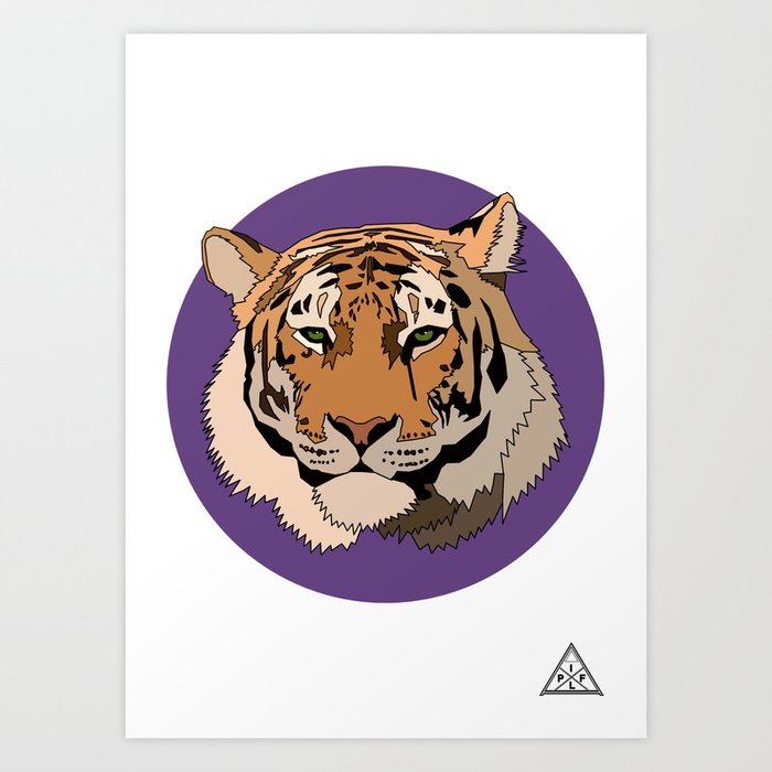 Wild Rectangular Tiger Art Print