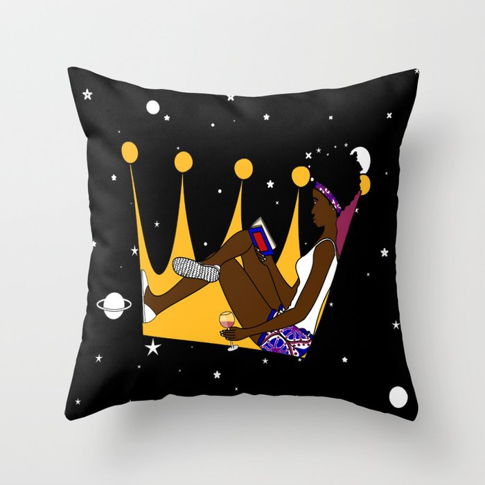 Unbothered Queen Throw Pillow