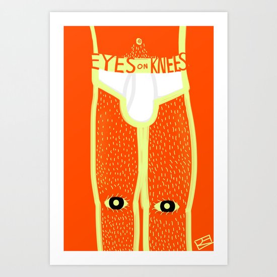 Eyes on Knees Art Print