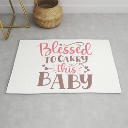 Blessed To Carry This Baby Area & Throw Rug