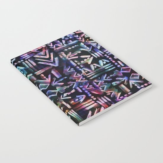 Tapa Tribal Black Notebook